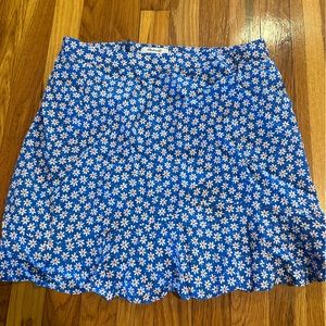 Madewell blue floral skirt